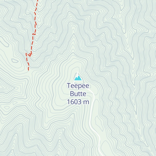 Map of Teepee Butte