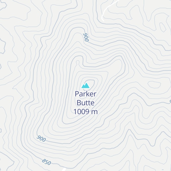 Map of Parker Butte