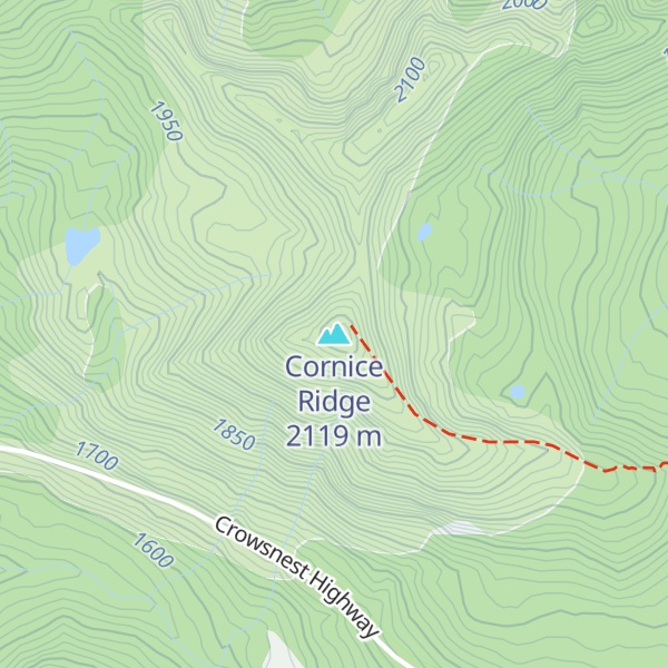Map of Cornice Ridge