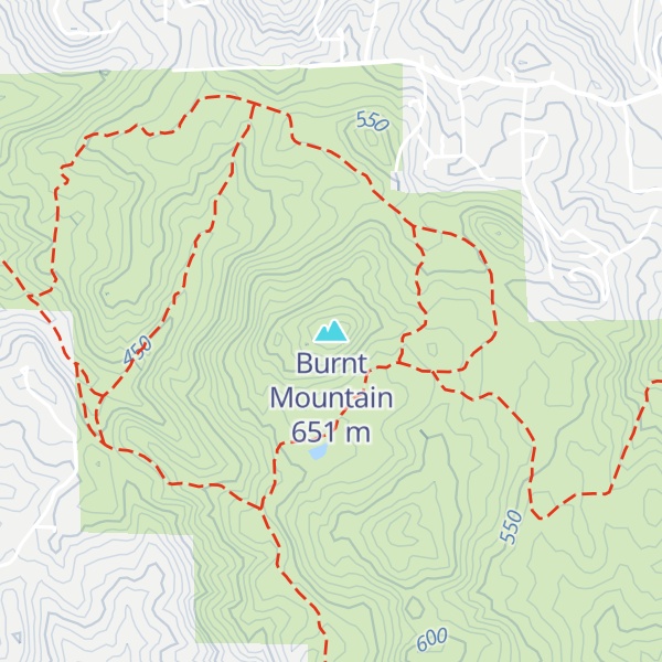 Map of Burnt Mountain