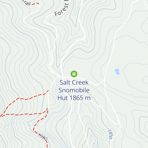 Map of Salt Creek Snomobile Hut
