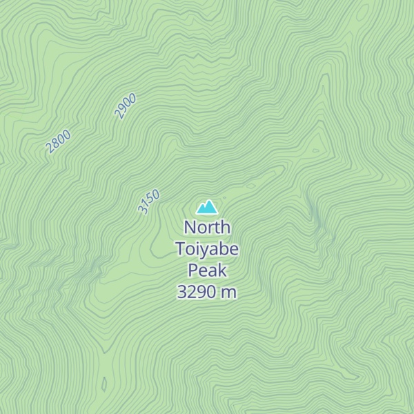 Map of North Toiyabe Peak