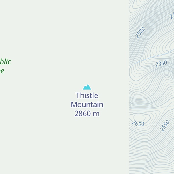 Map of Thistle Mountain
