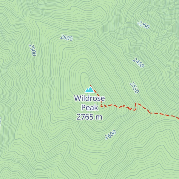 Map of Wildrose Peak