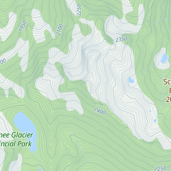 Map of Pontiac Peak