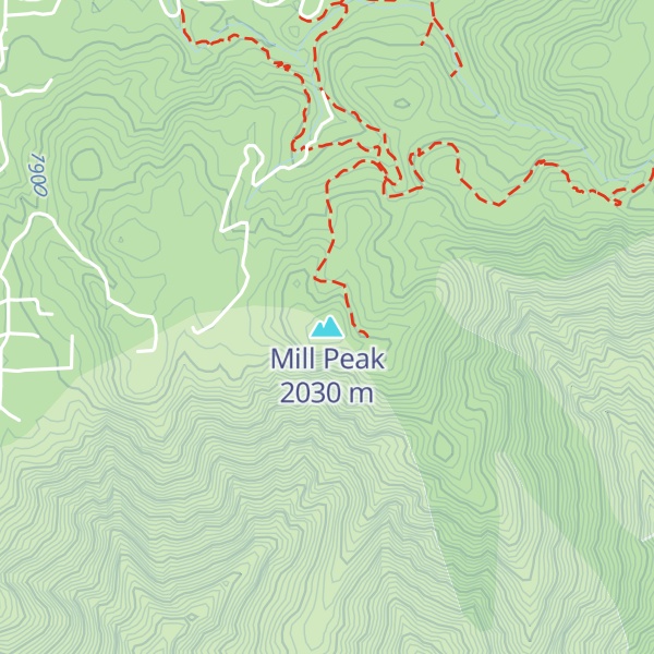 Map of Mill Peak