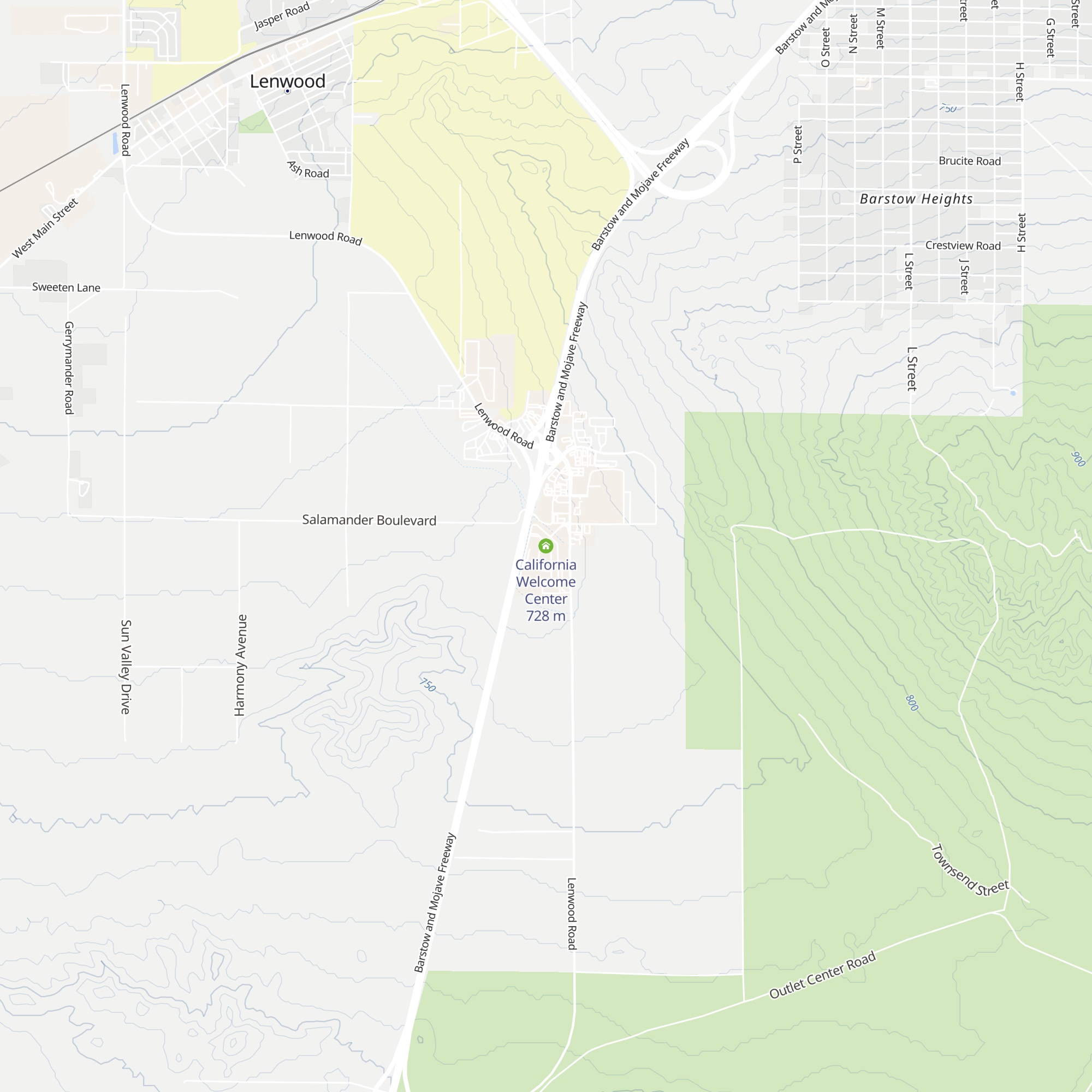 California Welcome Center map