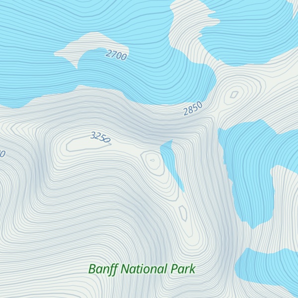 Map of Mount Saskatchewan