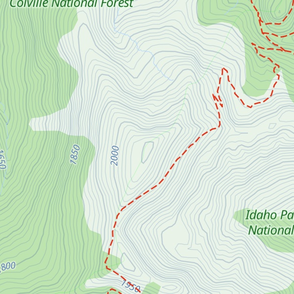 Map of Helmer Mountain
