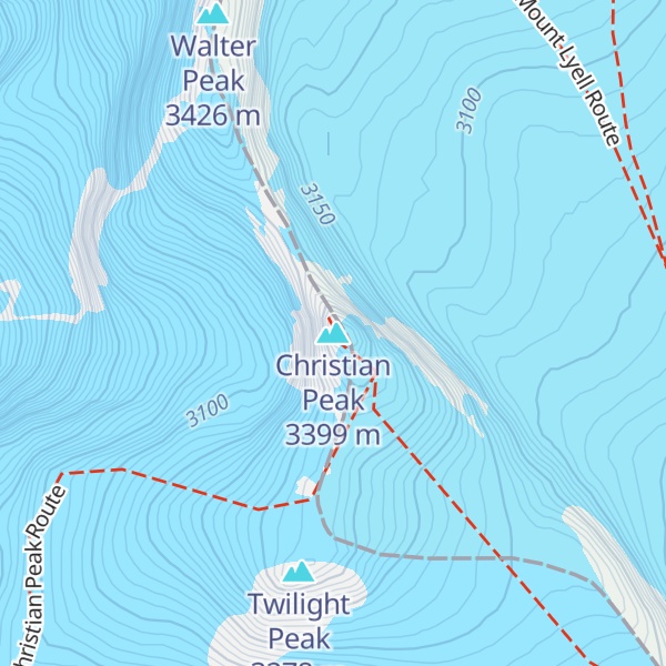 Map of Christian Peak