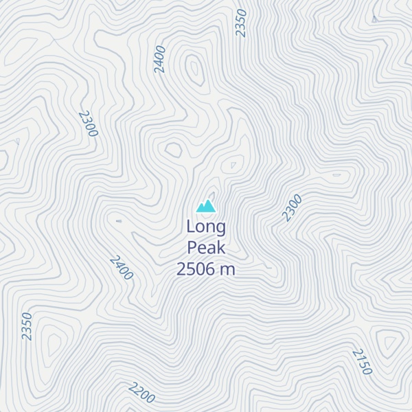Map of Long Peak