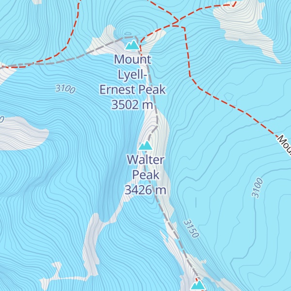 Map of Walter Peak