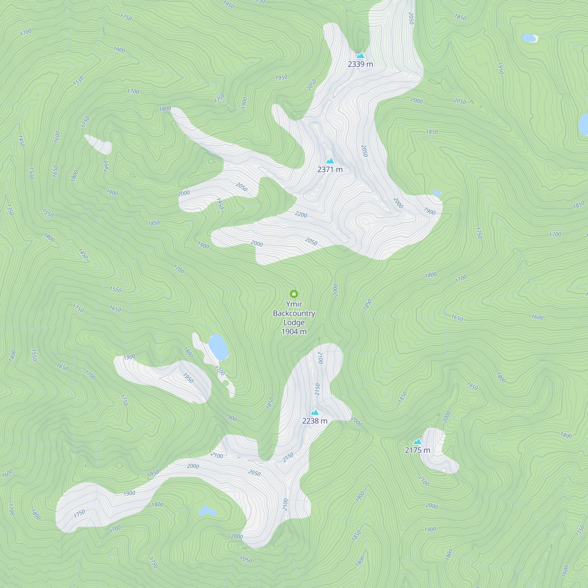 Ymir Backcountry Lodge map
