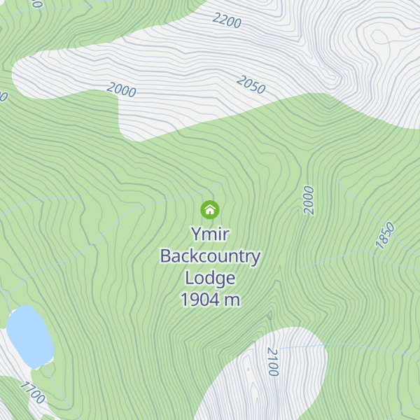 Map of Ymir Backcountry Lodge