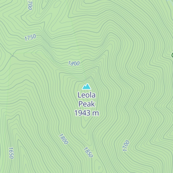 Map of Leola Peak