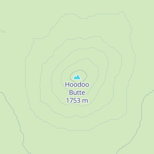 Map of Hoodoo Butte