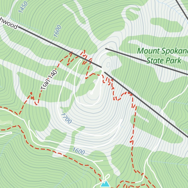Map of Mount Spokane