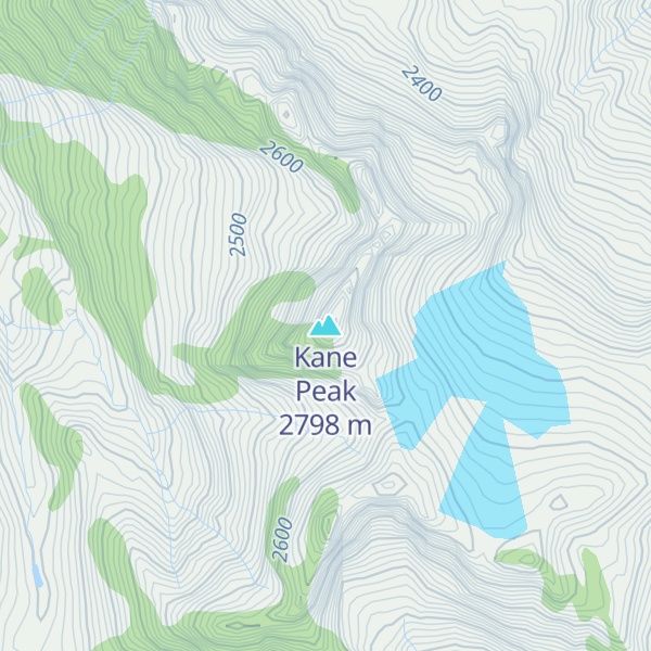 Map of Kane Peak