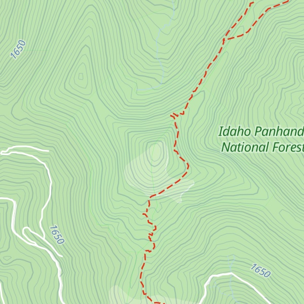 Map of Round Top Mountain