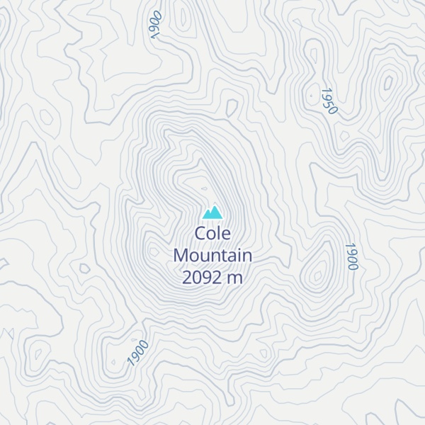 Map of Cole Mountain