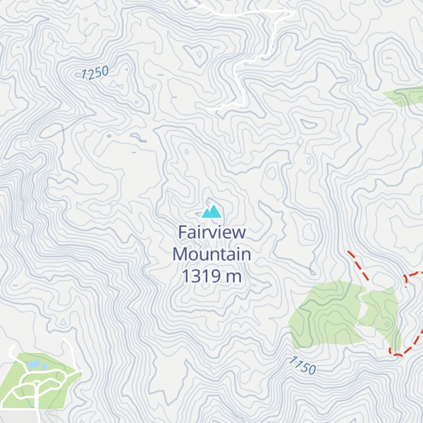 Map of Fairview Mountain