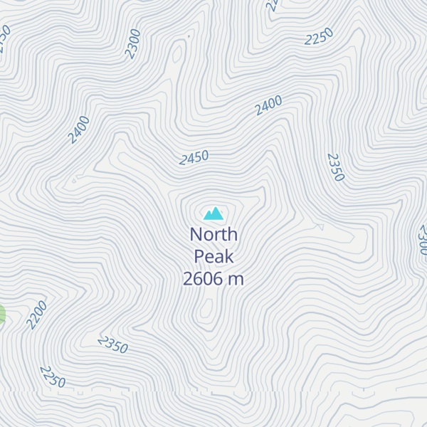 Map of North Peak