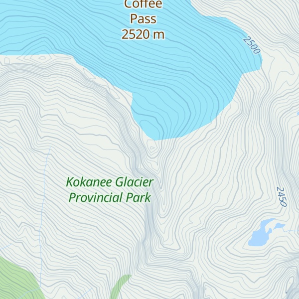 Map of Kokanee Peak