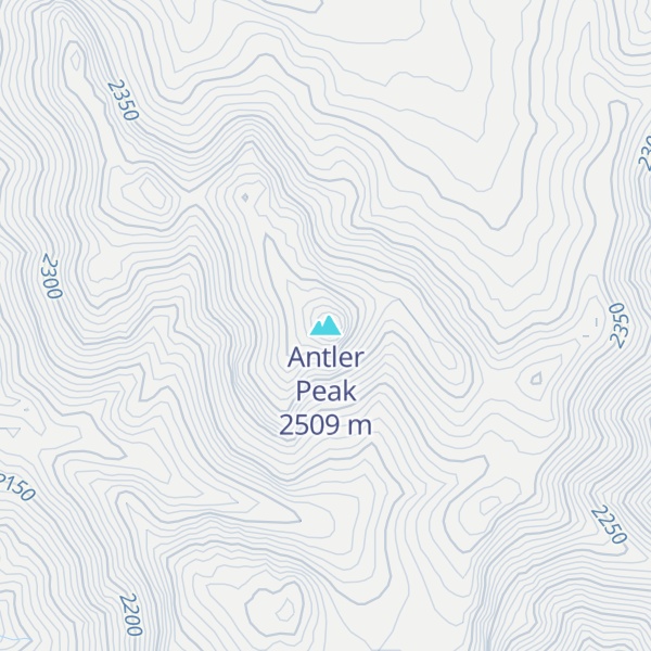 Map of Antler Peak