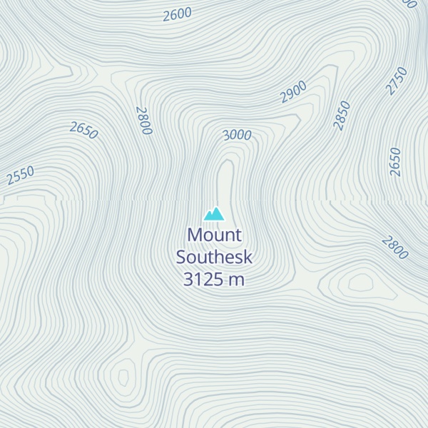 Map of Mount Southesk