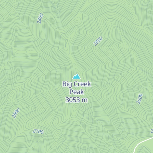 Map of Big Creek Peak