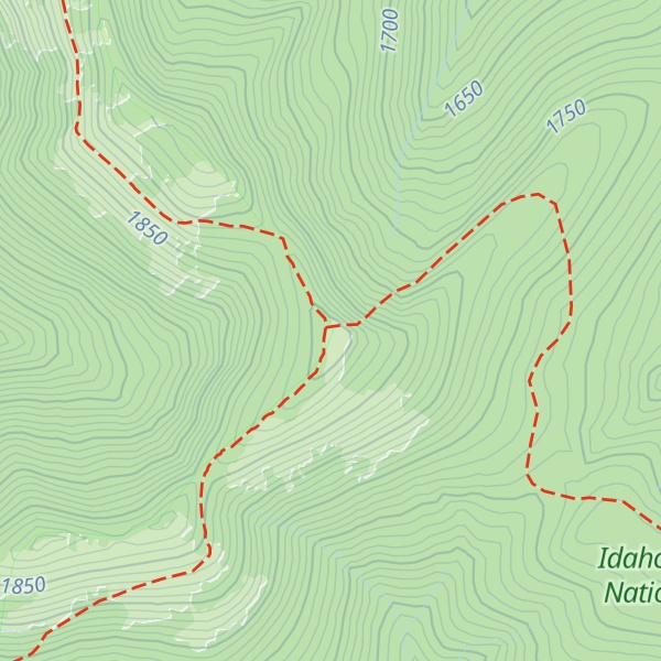 Map of Grassy Top Mountain
