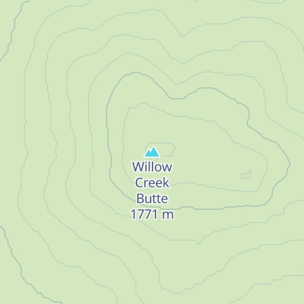Map of Willow Creek Butte