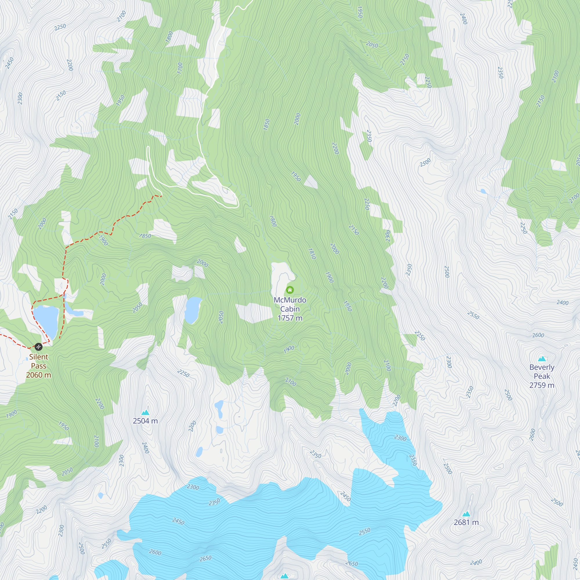 McMurdo Cabin map