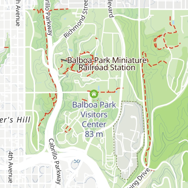 Map of Balboa Park Visitors Center