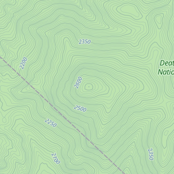 Map of Grapevine Peak