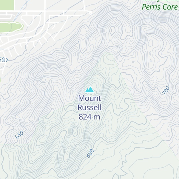 Map of Mount Russell