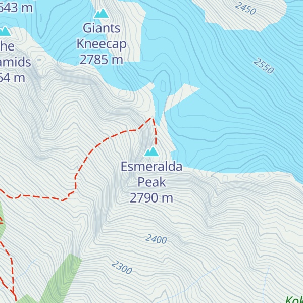 Map of Esmeralda Peak
