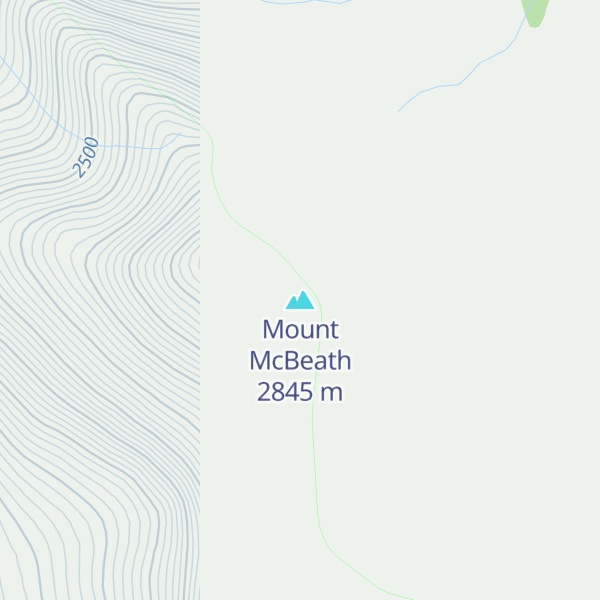 Map of Mount McBeath
