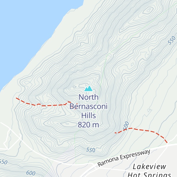 Map of North Bernasconi Hills