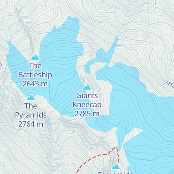 Map of Giants Kneecap