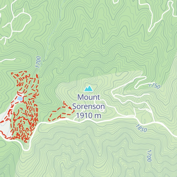 Map of Mount Sorenson