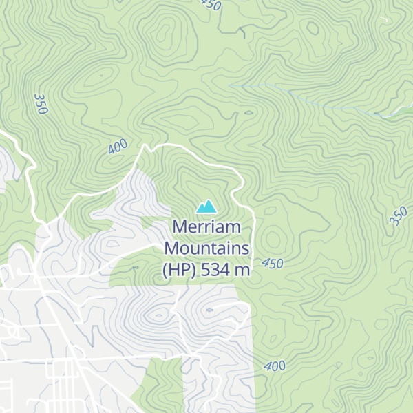 Map of Merriam Mountains (HP)