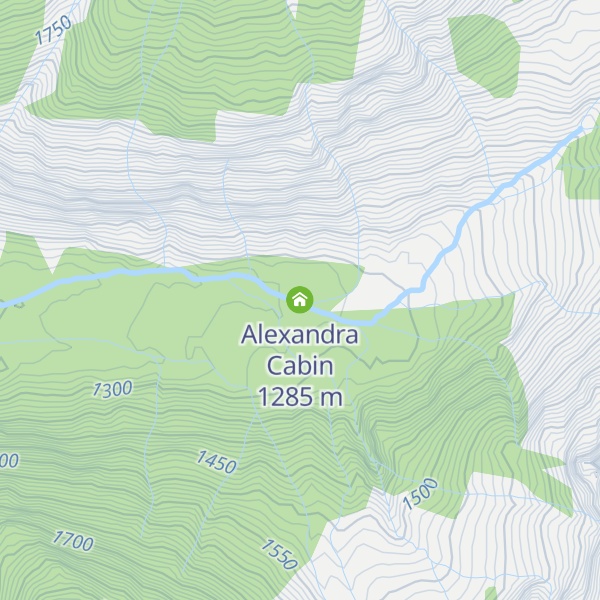Map of Alexandra Cabin