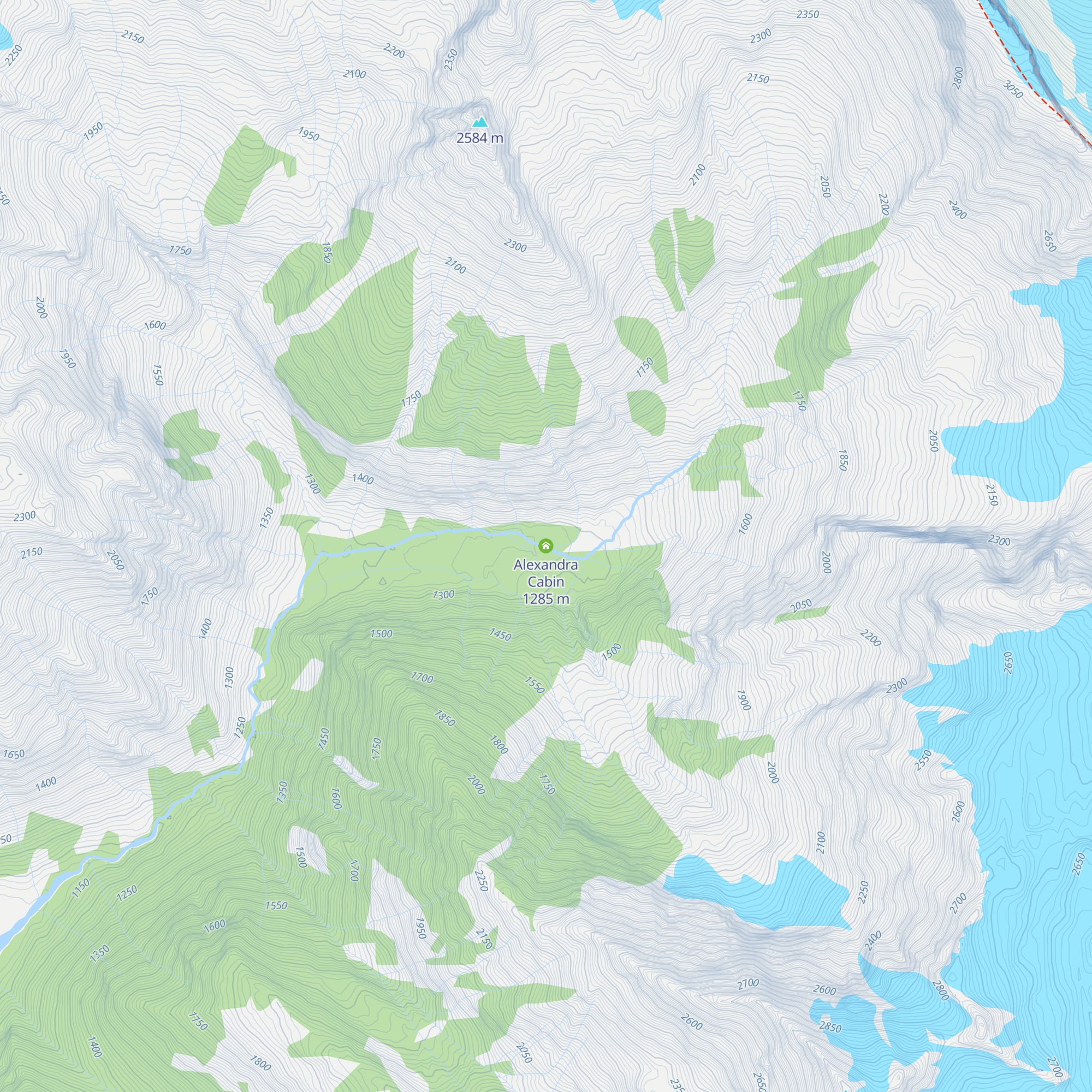 Alexandra Cabin map