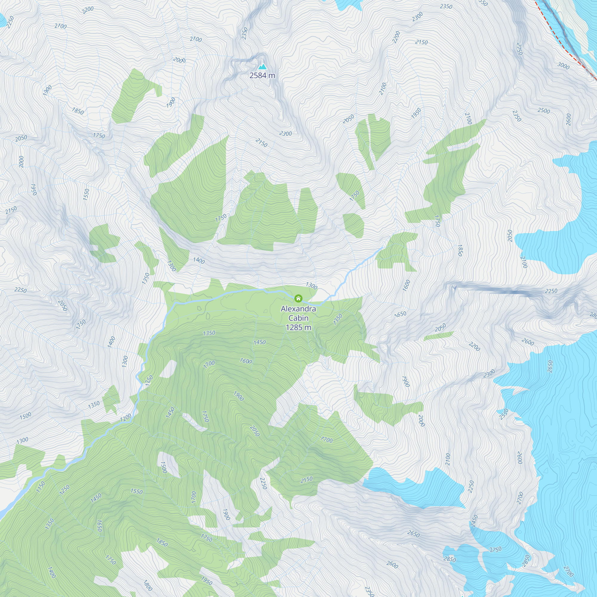 Alexandra Cabin map