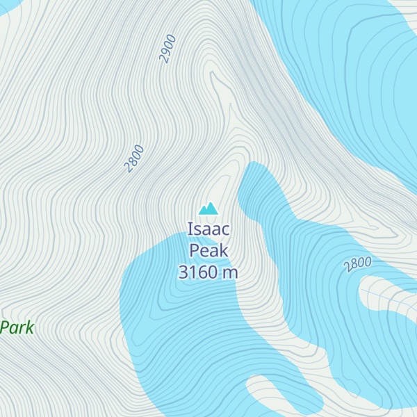 Map of Isaac Peak