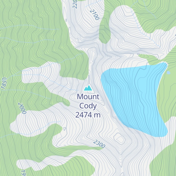 Map of Mount Cody
