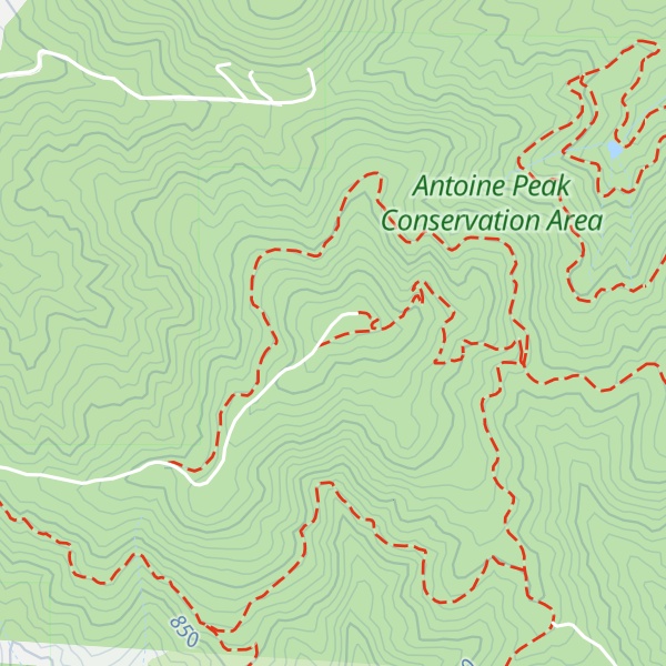 Map of Antoine Peak