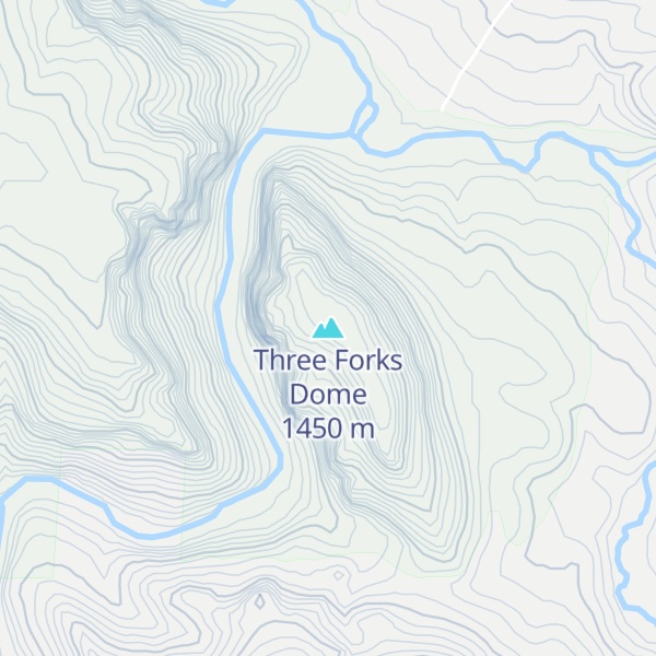 Map of Three Forks Dome
