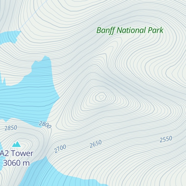 Map of Hilda Peak